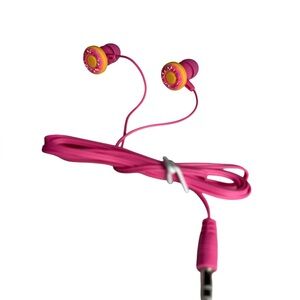 Pink Donut Wired Earbuds – Cute 3.5mm Aux Novelty  Tech‎ Headphones